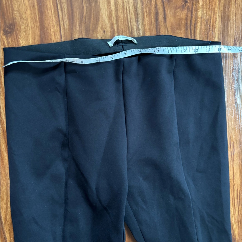 The Row Thilde Slit-Front Skinny Scuba Pants Stretch Slim Leg Black L - Picture 5 of 6